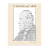 Portrait Of An Old Man With Beard – Ascii Art (vincent Van Gogh) (Print Only) thumbnail
