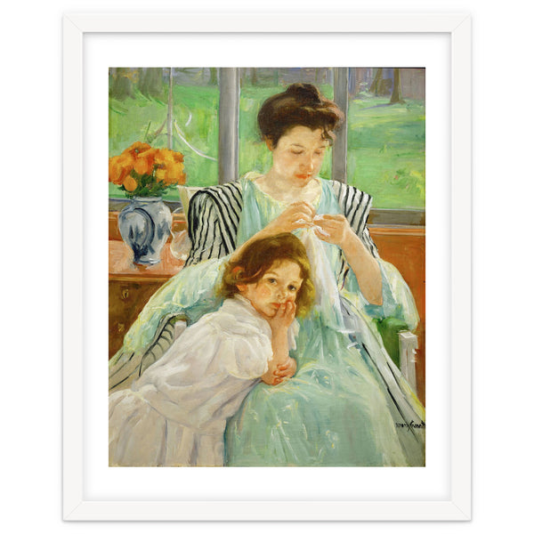 Young mother sewing, 1901 Canvas,92,4 x 73,7 cm.