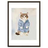 Sir James fluffy Tom cat in his blue pajamas oils thumbnail
