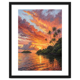 Impressionist Tropical Sunset Over Paradise Island thumbnail