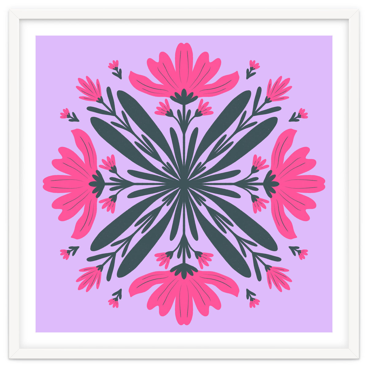 Magenta mandala flowers