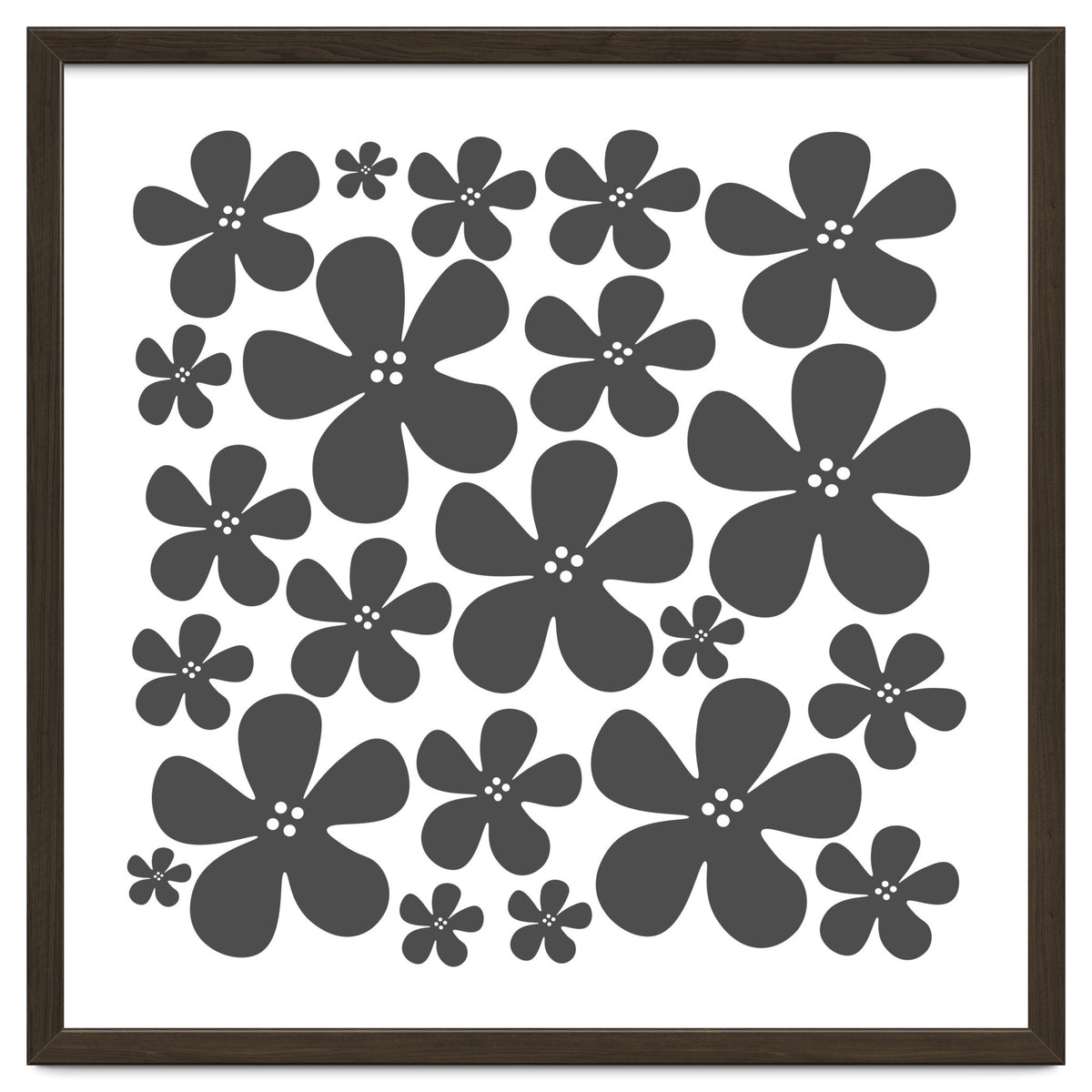 Grey Flowers Pattern
