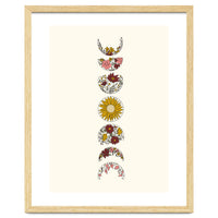 Floral Phases Of The Moon