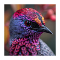 Vibrant Exotic Bird Detailed Feather Close Up (Print Only)
