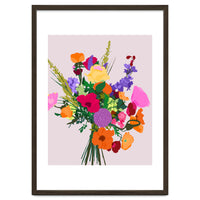 Zeal, Flowers Bouquet Botanical Nature, Blossom Floral Positivity Hope Bloom, Colorful Happy Bright Vintage Gift