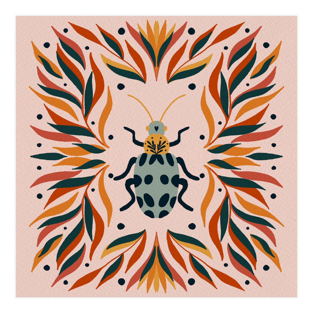 Bug And Leaves  (Print Only)