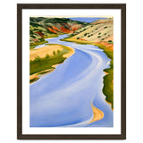 Georgia O’Keeffe – Chama River, Ghost Ranch (1937) | Serene Southwestern Landscape in Bold Modernist Forms thumbnail