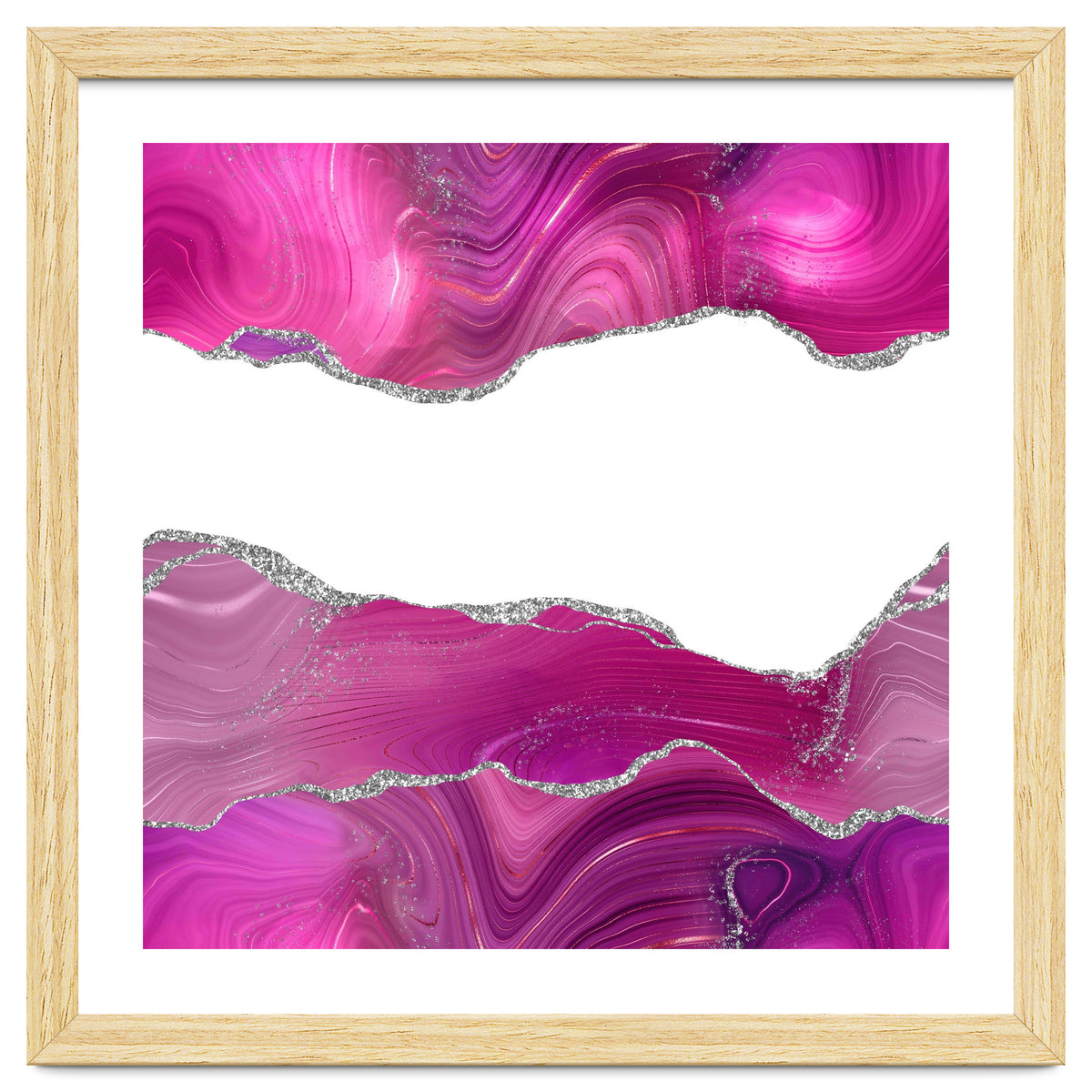 Magenta & Silver Agate Texture 08
