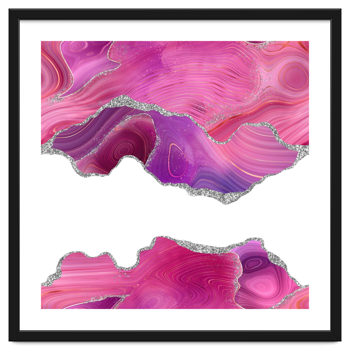 Magenta & Silver Agate Texture 07