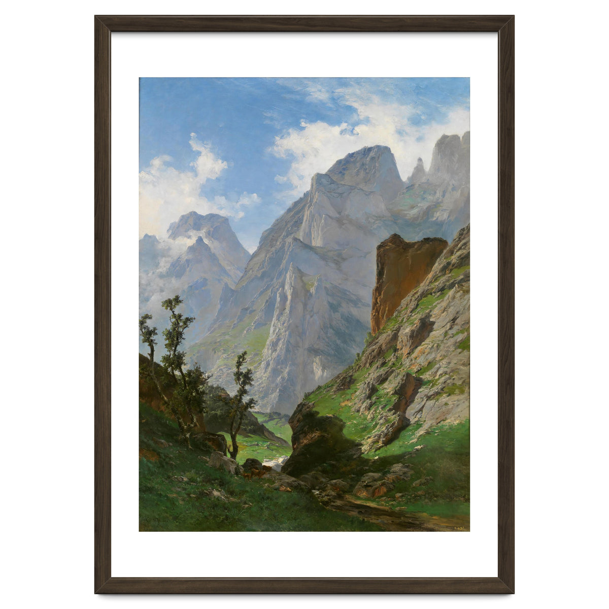 Carlos de Haes / 'Mancorbo Canal in Picos de Europa', 1876, Spanish School.