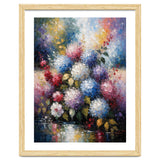 Vibrant Summer Hydrangea Bouquet Heavy Impasto Oil Painting thumbnail