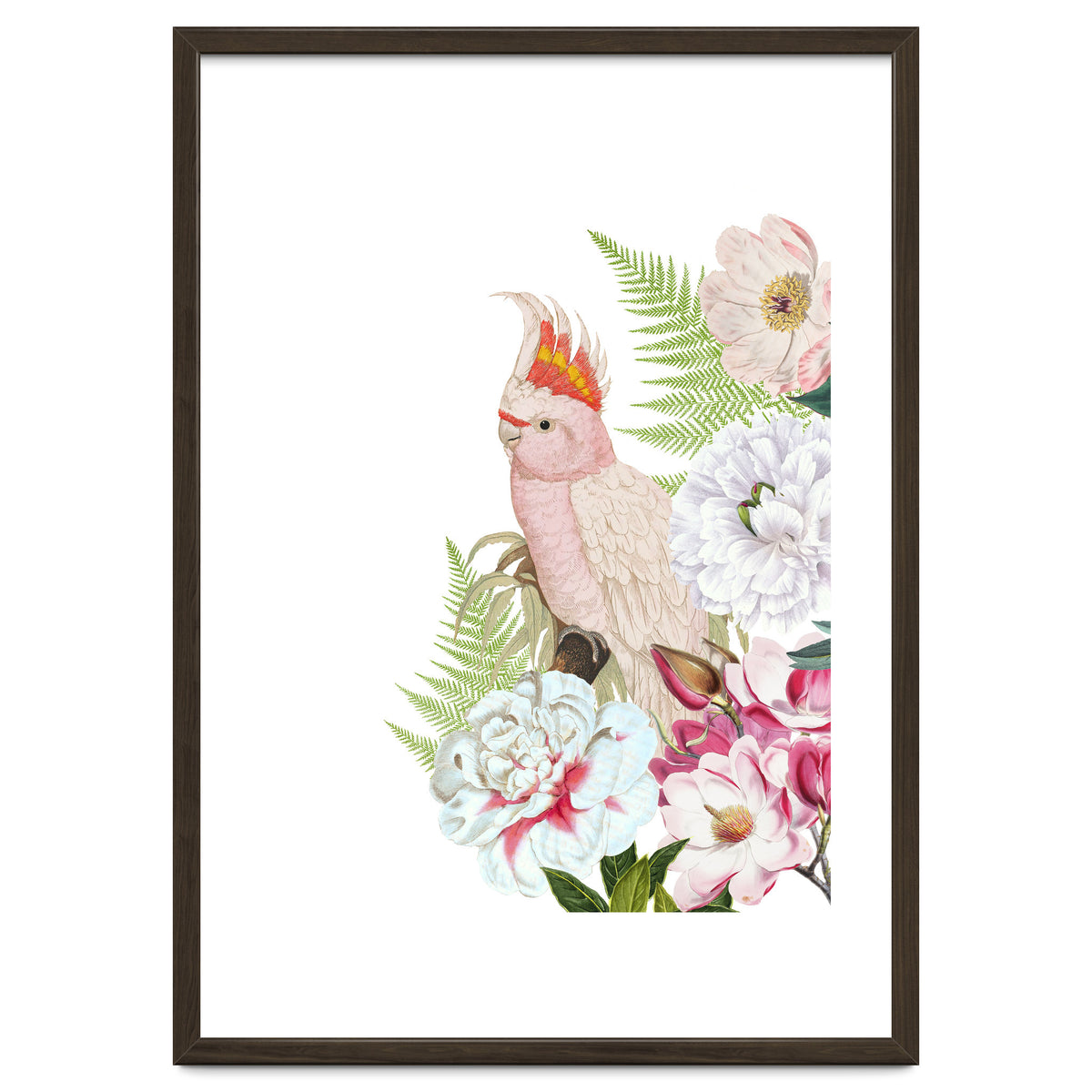 Cockatoo in Flower Jungle