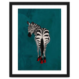Zebra wearing heals thumbnail