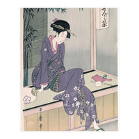 Kitagawa Utamaro (Copy) / 'Mujer sentada en una veranda', ca.  1798; 20th century, Japanese School. (Print Only)