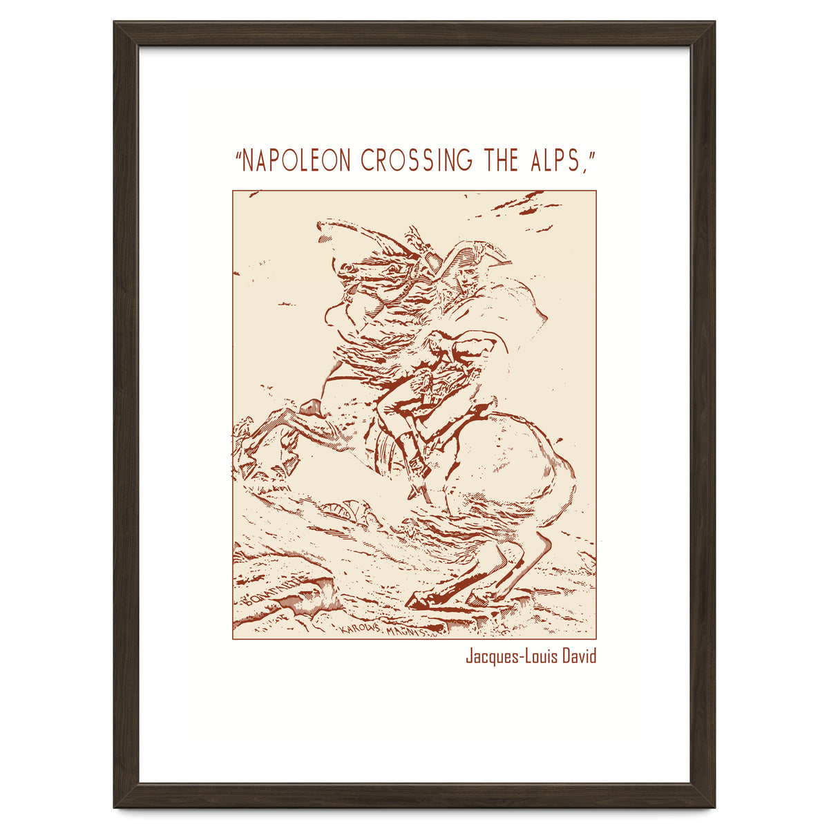 “napoleon Crossing The Alps,” – Jacques Louis David