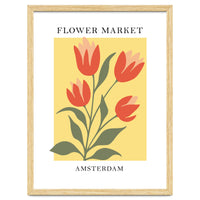 Amsterdam Flower Market - Modern Colorful Botanical Print