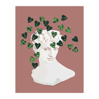 Roman Planter, Plant Pot, Botanical Nature Victorian Statue Face, Eclectic Bohemian Plant Lady Illustration (Print Only)