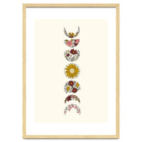 Floral Phases Of The Moon