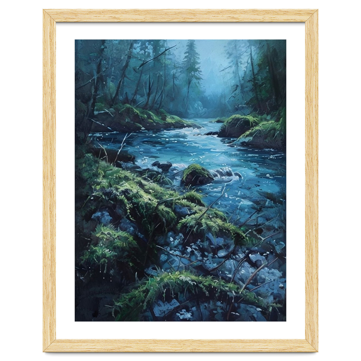 The Cerulean Current: A Whispering Flow Through the Moss