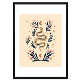 Snake And Flowers Beige And Indigo thumbnail