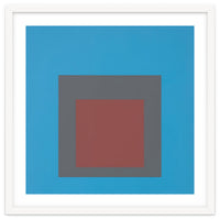 JOSEF ALBERS - HOMAGE TO THE SQUARE, BLUE, DARK RED