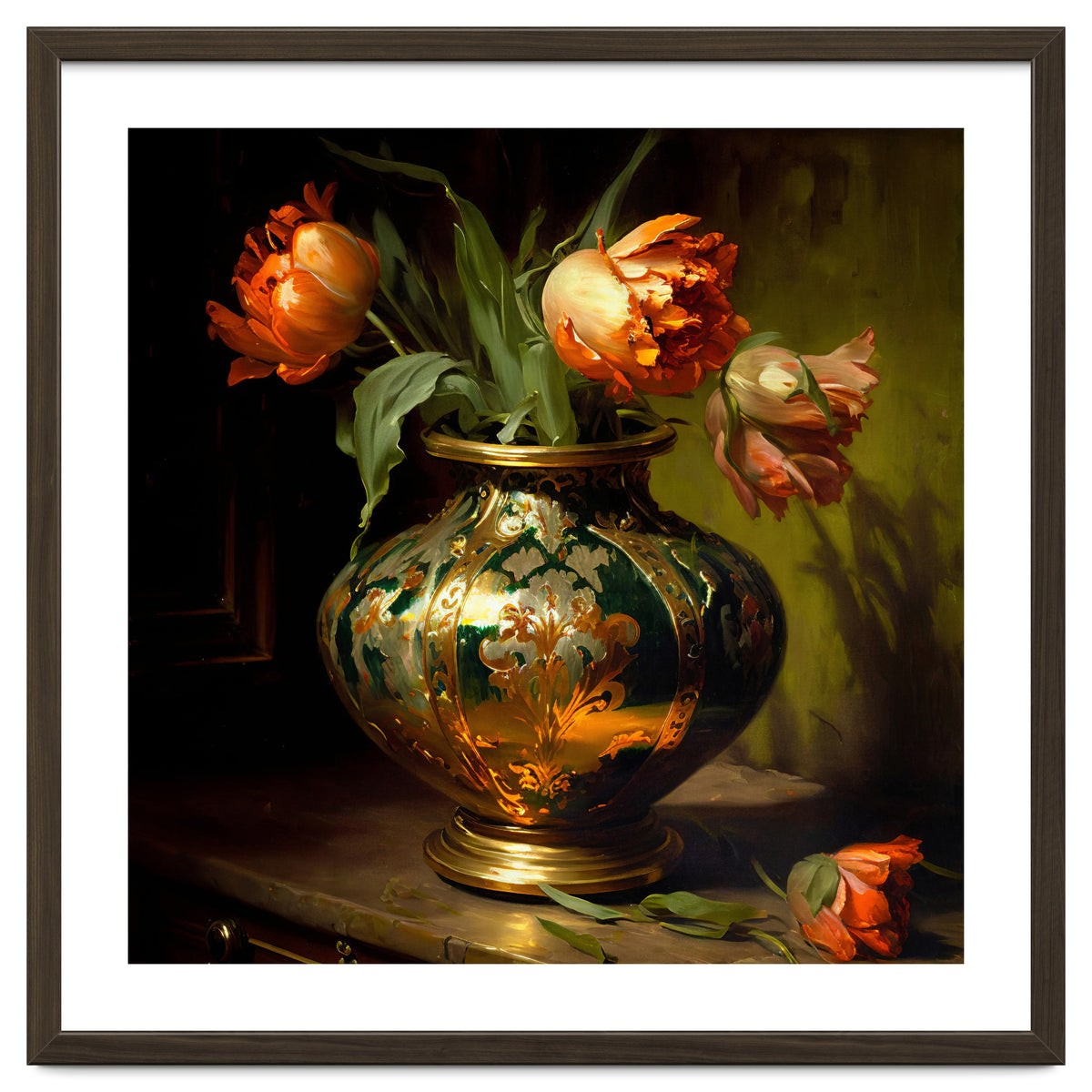 Orange Parrot Tulips