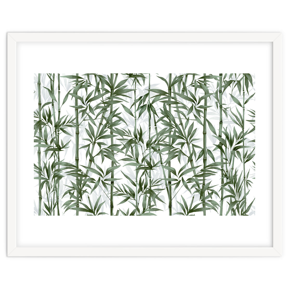 Bamboo Moody Green White