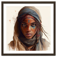 Watercolor Tuareg Woman #2