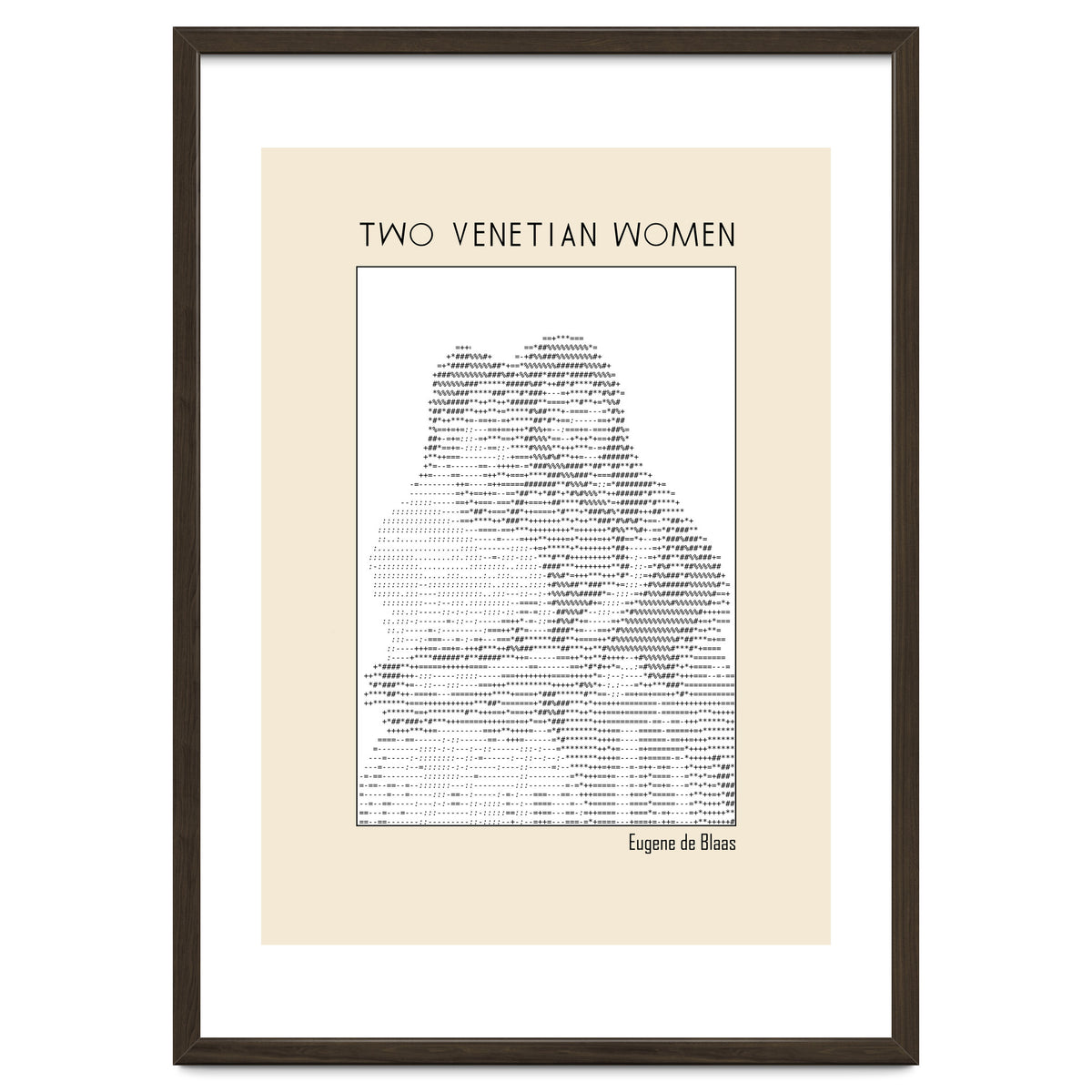 Two Venetian Women – Eugene de Blaas (ascii art)