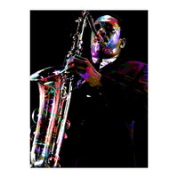 John Coltrane American Jazz Saxophonist Colorful (Print Only)
