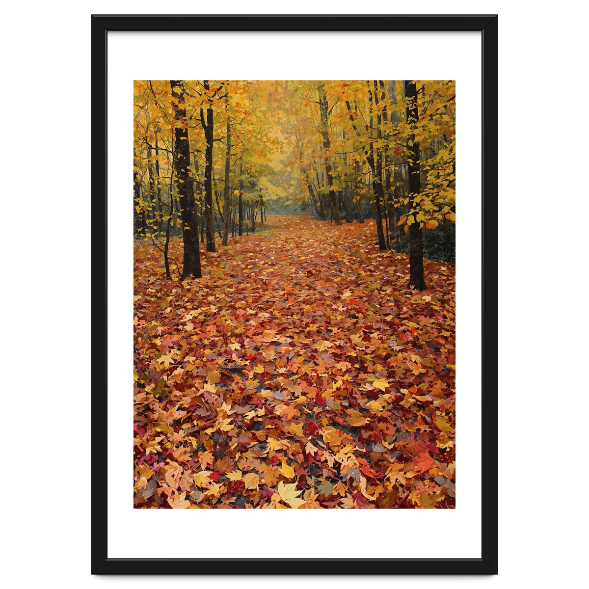 Ethereal Autumn Forest Path