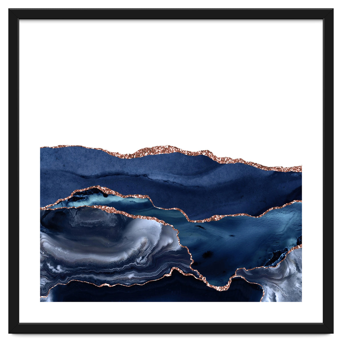 Navy & Rose Gold Agate Texture 21