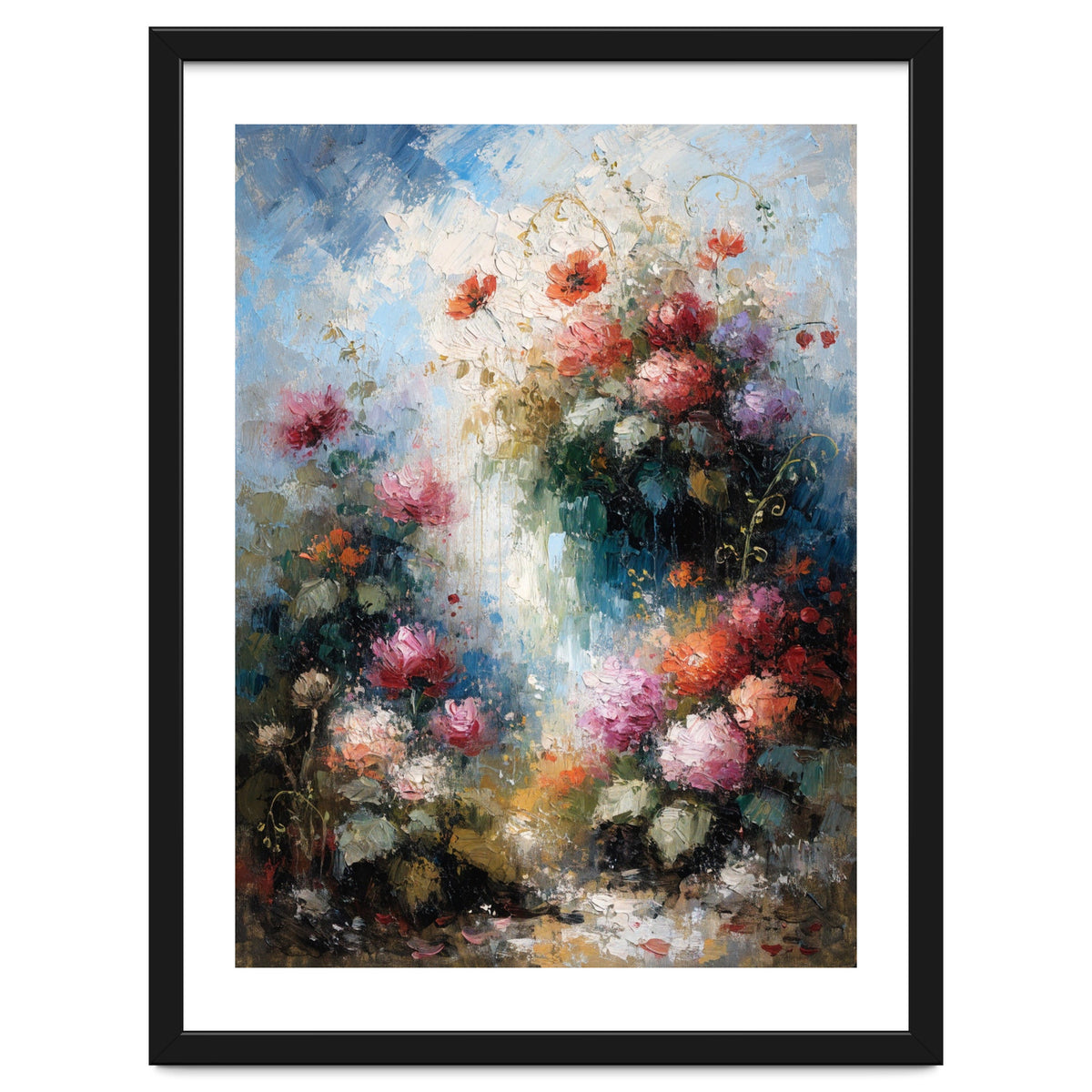 Ethereal Summer Garden Oil Painting