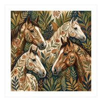 Equestrian Floral Harmony (Print Only)