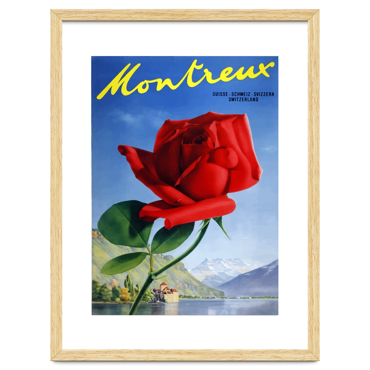 Red Rose on Montreux, Switzerland