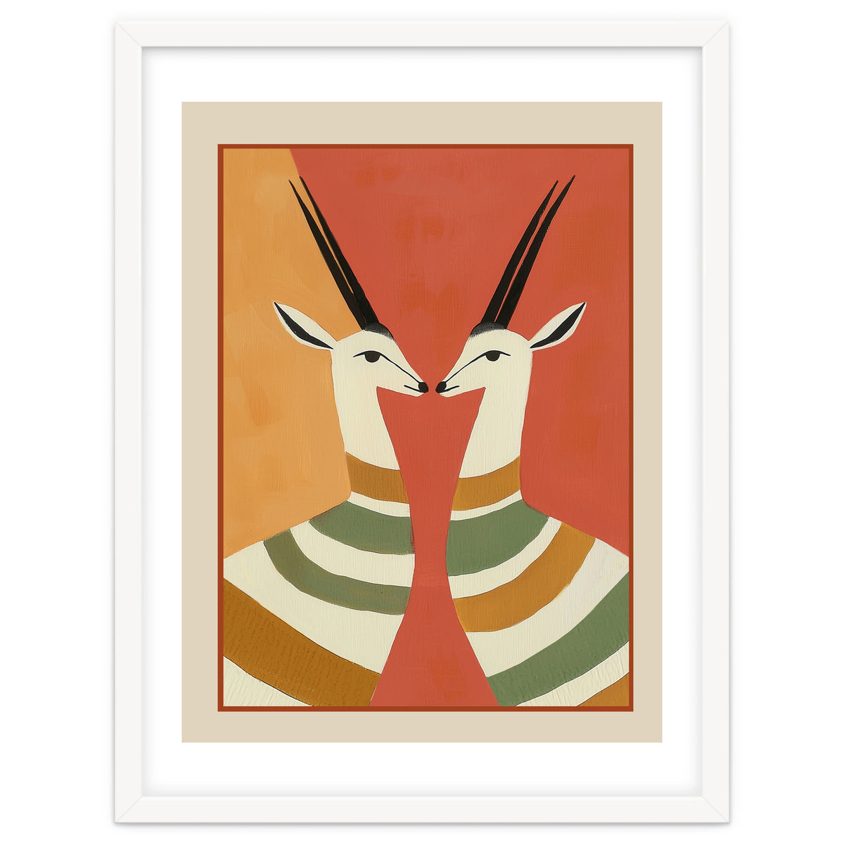 Two Gazelles In Stillness
