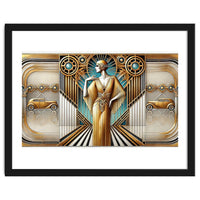 Gatsby Woman Art Deco Scene