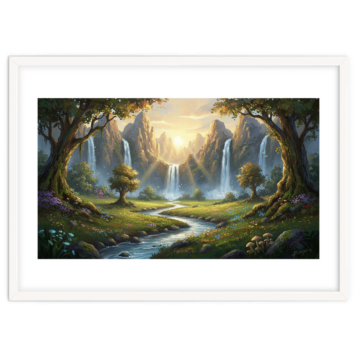 Enchanted Waterfall Meadow