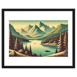 Vintage Alpine Lake Poster thumbnail