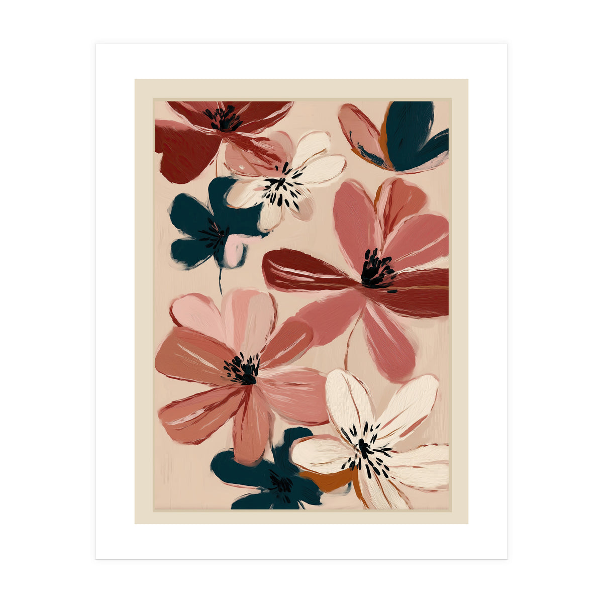 Blush And Wine Blossoms III (Print Only)