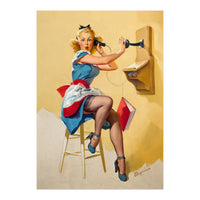 Pinup Gossip Girl On The Phone (Print Only)