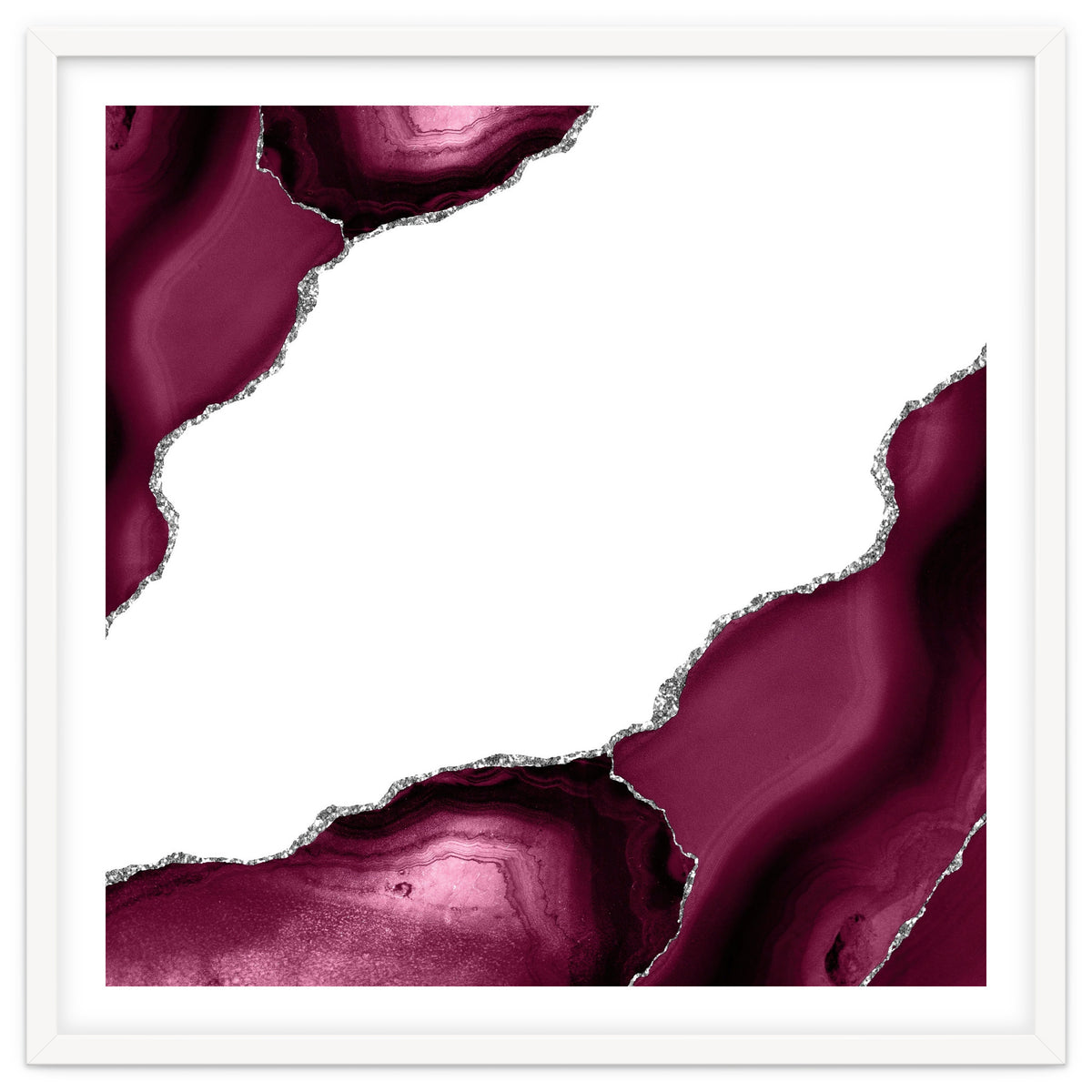 Burgundy & Silver Agate Texture 08
