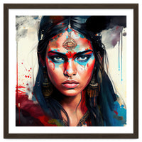 War Paint Hindu Warrior Portrait