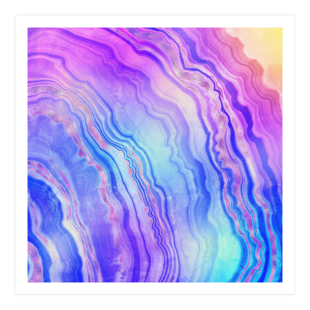 Neon Agate Texture 07 (Print Only)