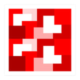 Red Abstract Square Tiles (Print Only) thumbnail