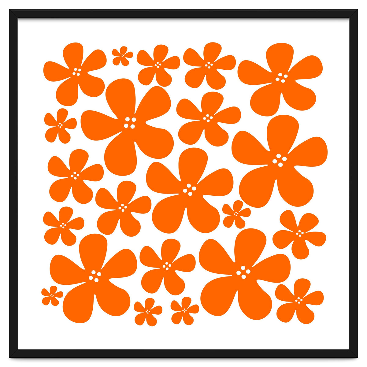 Orange Flowers Pattern