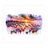 Flamingo Sunset On The Coast (Print Only) thumbnail