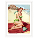Smiling Pinup Sexy Girl On The Beach thumbnail