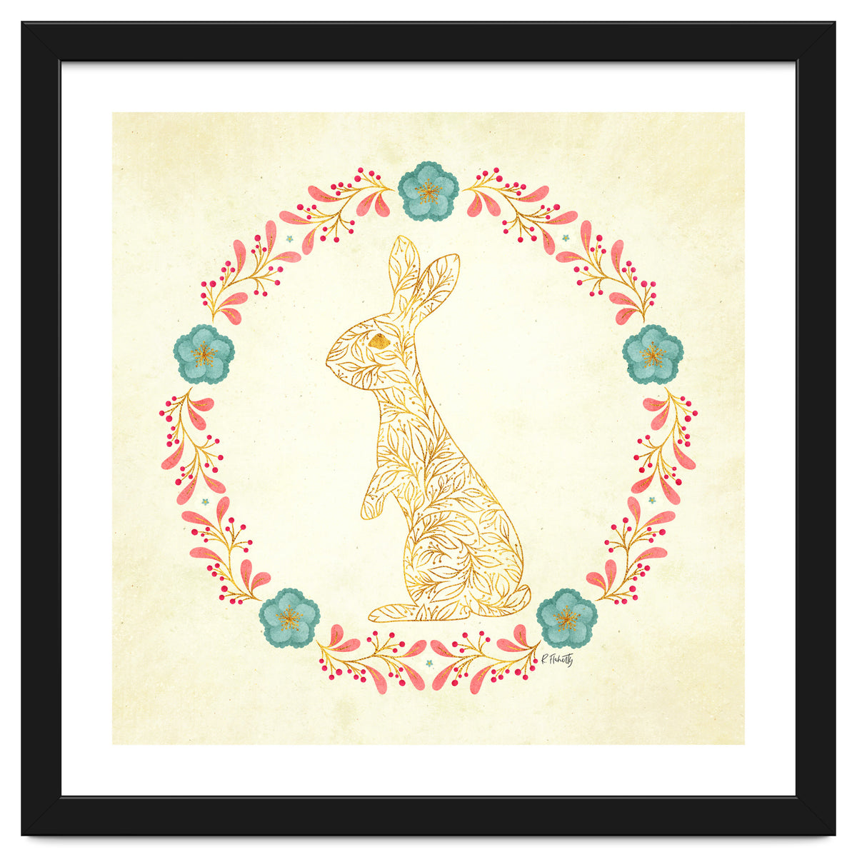 Floral Rabbit Wreath