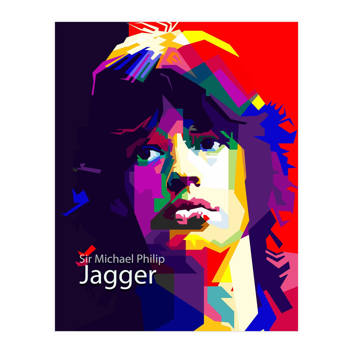 Sir Michael Philip Jagger Pop Art Wpap (Print Only)